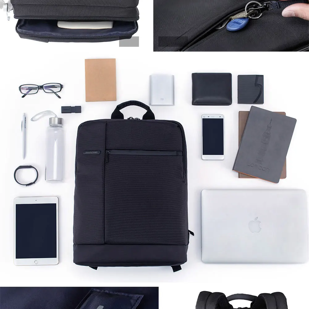 Original Xiaomi Backpack Classic Business Backpacks 17L Capacity Students  Laptop  Men Women Bag  For 15-inch Laptop OK (4)
