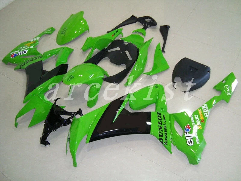 

3Gifts New ABS Motorcycle Fairings Kit Fit for kawasaki Ninja ZX-10R ZX10R 2008 2009 2010 10R 08 09 10 Bodywork Set green black