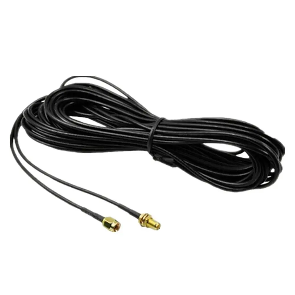 10M Black RP SMA Male to Female Wifi Antenna Connector Extension Cable