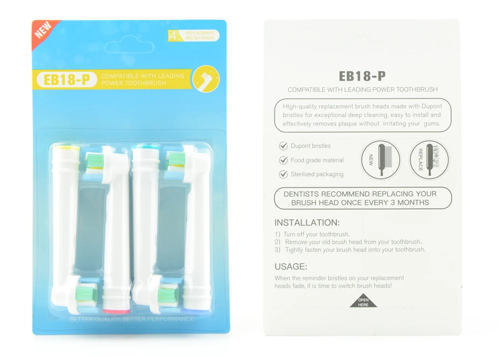 EB18-P EB18P электрическая сменная зубная щетка головки 3D Белый Pro Bright 400 шт./лот