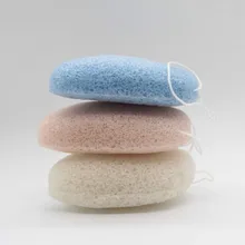 Natural Konjac Sponge Cosmetic Puff Face Exfoliator Wash Cleaning Sponge Plant Cotton Bamboo Puff Facial Cleanser