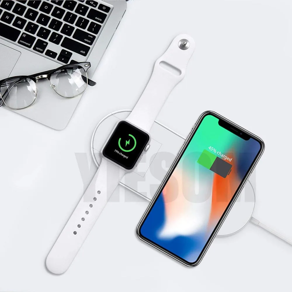 Qi Wireless Charger For iPhone X XR XS MAX 8 Plus Quick Fast Charging Pad For Apple Watch 123 For Sumsang Note 9 8 S8 Plus S9+ (9)