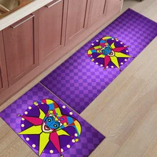 Мультяшный этнический клоун 2 шт коврик на кухню аксессуары для ванной комнаты Набор грязи мусора Траппер сапог скребок для обуви Нескользящая подложка