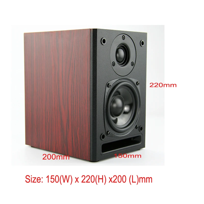 Car Audio Speaker Pair Wooden Desktop Computer Speakers Wall Mount Hifi Bass Stereo Music Player Subwoofer Sound Box