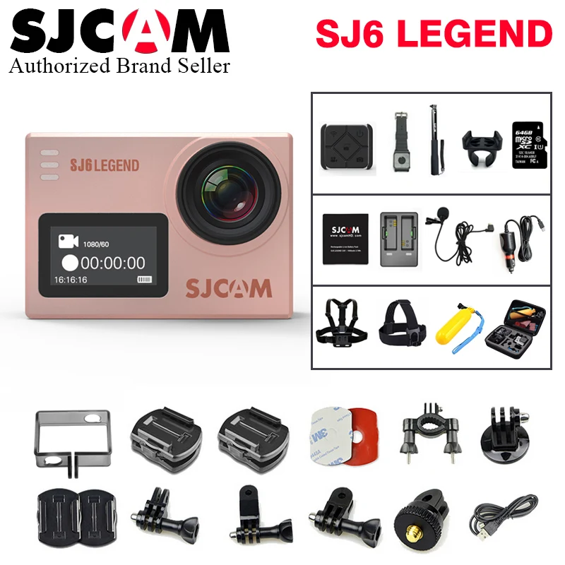 Экшн камера SJCAM SJ6 LEGEND 4 к wifi 1080 P/30fps 2 0 lcd 170 объектив Спорт Ultra HD DV 30 м водостойкий