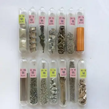

14 types of Elements Samples Aluminium,Titanium,Vanadium,Chromium,Manganese,Iron,Copper,Niobium,Molybdenum,Tin,Antimony