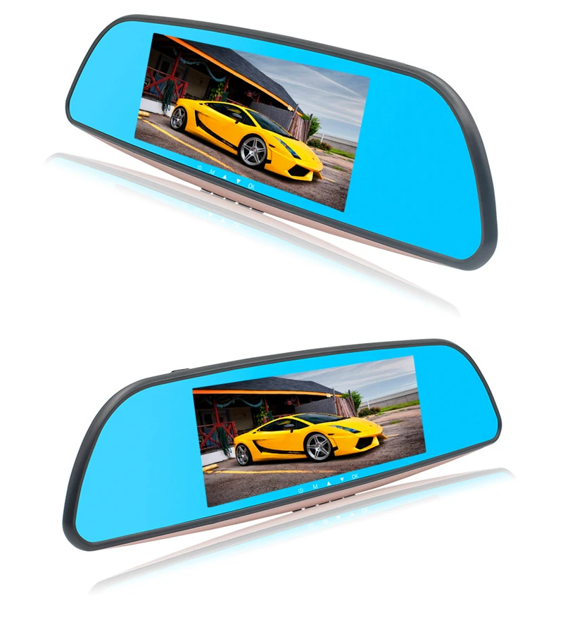 Krylcam 7 дюймовый автомобильный видеорегистратор с сенсорным экраном 1080 P две линзы