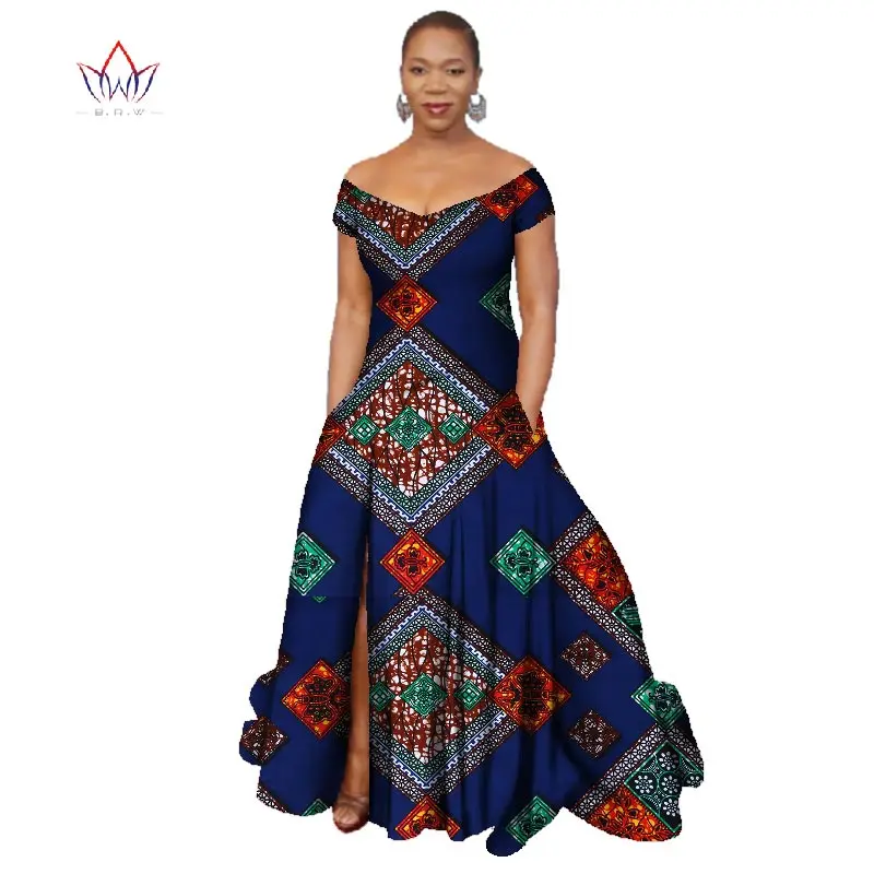 Длинное платье Африканский Базен Riche восковые платья с принтом размера плюс Vetement Africain Pour Femme Ankara платья Vestidos WY445