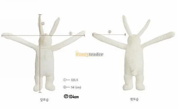 Fancytrader New 41\`\` 105cm Super Soft Plush Stuffed Longer Ears Rabbit Bunny, Free Shipping FT50532 (7)