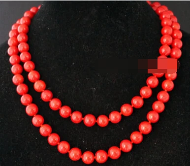

ddh002479 AAA 8-9mm natural red coral necklace 35inch