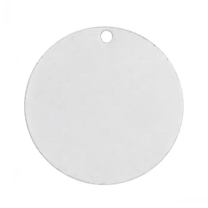 

Doreen Box Copper Blank Stamping Tags Pendants Round for Necklaces Earrings Bracelets Silver color 25mm(1") Dia,20PCs