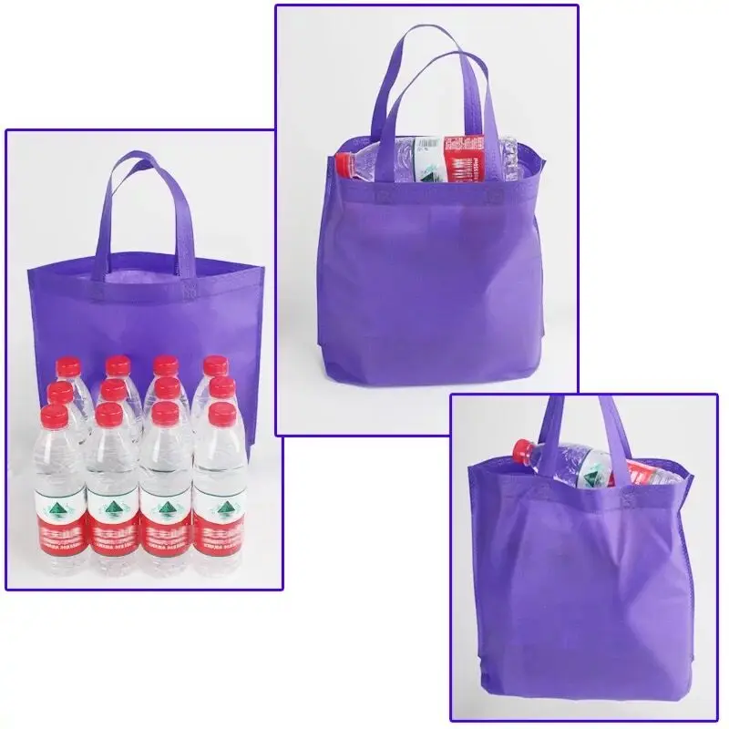 10pcsMulti-use подарочные сумки, детские сумки для дня рождения, нетканые сумки, 7 однотонных цветов с ручкой, сумка для покупок, Подарочная сумка DIY
