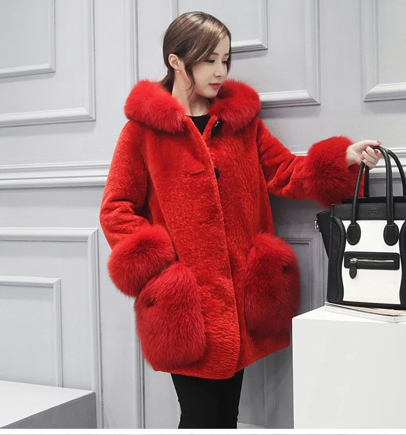 Clobee, Женское зимнее пальто с имитацией искусственного меха, Женское пальто с воротником из искусственного меха, меховая куртка с капюшоном, пальто средней длины, S-4XL