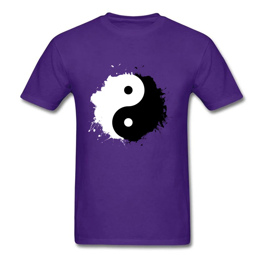 Fitted Duality Custom T-Shirt Crew Neck 100% Cotton Men`s Tops Shirt Short Sleeve VALENTINE DAY Custom Tee-Shirt Duality purple