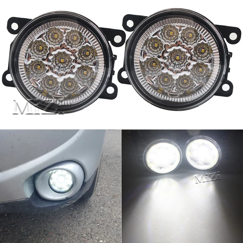 1 Pair Fog font b Lamps b font 9 LED Lights DRL Lighting For Renault DUSTER