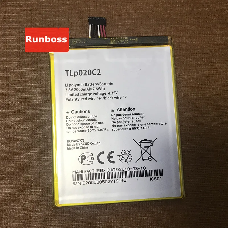 Runboss оригинальное качество Батарея TLp020C1 для Alcatel One Touch Idol 2 Idol X Idol S 6037 к OT 6032 6035 6037 6040 OT6040D Batteria