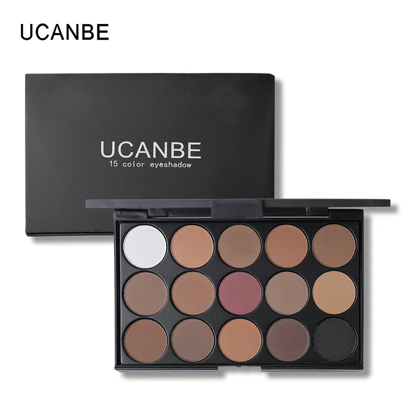 

15 Earth Colors Matte Eyeshadow Palette Smoky Nude Cosmetics Shimmer Makeup EyeShadowde Contour Powder Cosmetic Set MA010