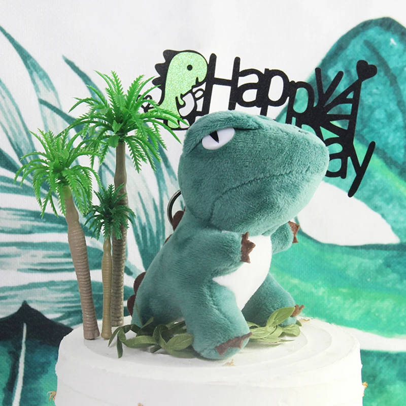 

Cake Topper Decoration DIY Jungle Dinosaur Cake Decorating Ornaments Baking Decor for Home Birthday Party Supplies