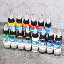 30 мл/бутылка чернил для татуировки набор постоянный макияж с микроволокном искусство пигмент 14 шт. Косметическая краска для татуажа брови, подводка, губы тела