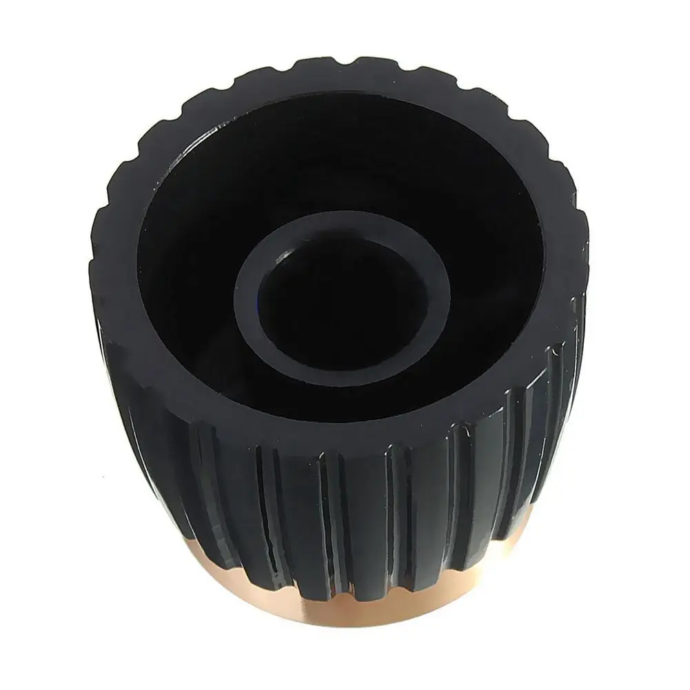 

5 PCS of (10x Guitar AMP Amplifier Knobs Push-on Black+Gold Cap for Marshall Amplifier)