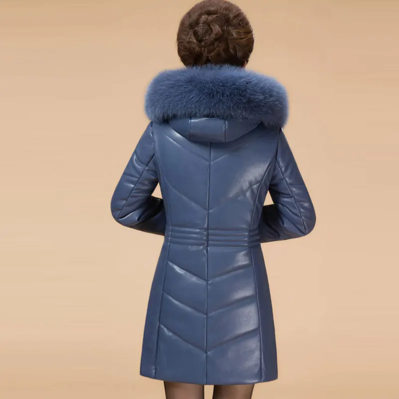 Украинский меховой воротник, женские зимние пуховики, хлопковые куртки, плюс размер, Женское пальто среднего возраста, парка, Мода, Толстая Женская куртка, 6XL
