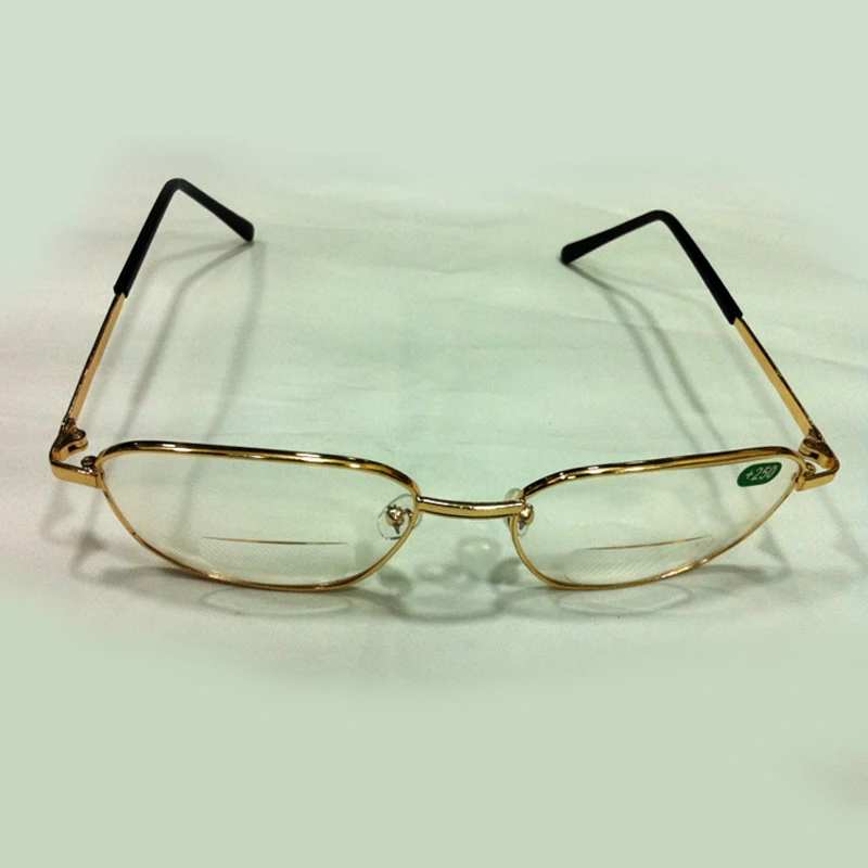 Мужские унисекс квадратные очки для дальнозоркости, для чтения, полная оправа, металлические бифокальные простые зеркальные очки, градусов 1,0-4,0 044