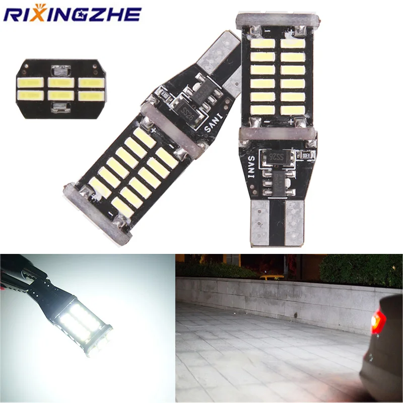

RXZ 1PC T15 W16W 920 921 912 LED Canbus Reverse Light Bulbs 4014 30SMD Highlight LED Backup Parking Light Lamp Bulbs DC12V
