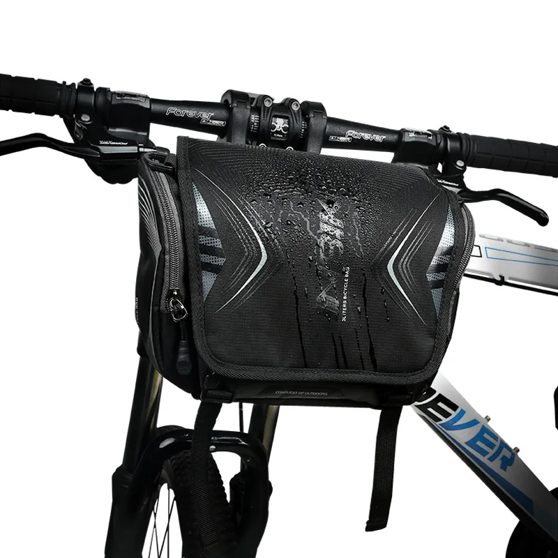 Clearance INBIKE Waterproof Large Capacity Bicycle Front Bag Bike Handlebar Basket MTB Pannier Frame Tube Cycling Bag 0