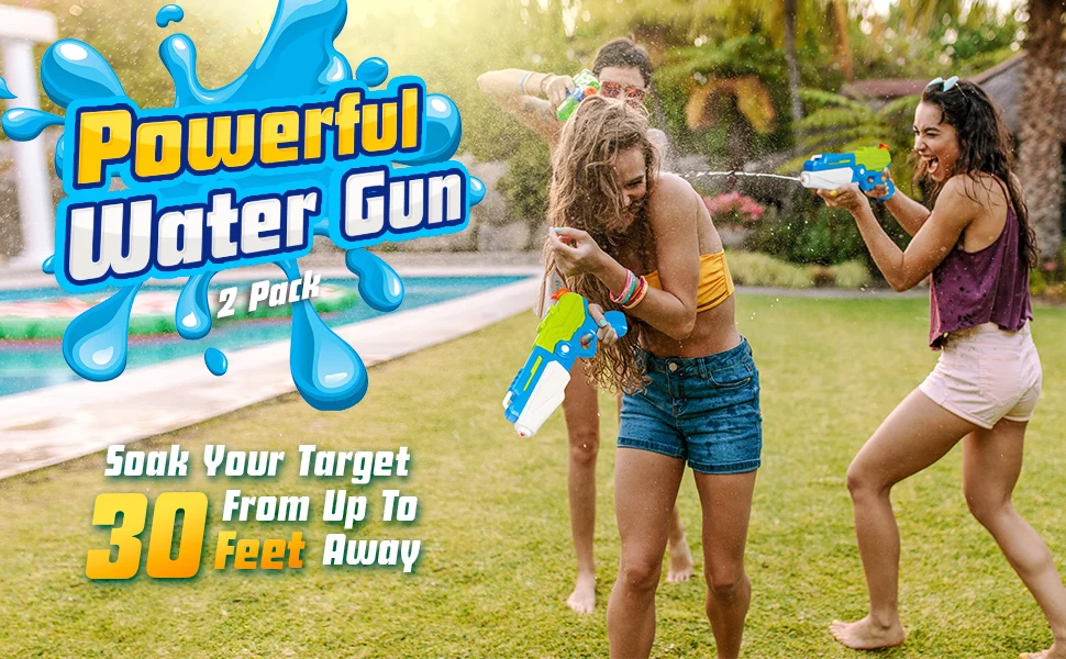 D-fantix водяной пистолет 2 шт Супер водяной пистолет Soaker Водяные Пистолеты высокой емкости летний бассейн пляжные вечерние игрушки