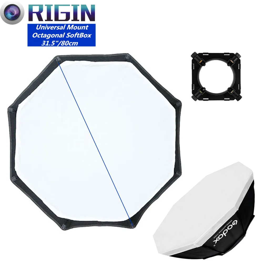 Godox 31.5"/80cm Octagonal Photo Studio Softbox MS80cm with Universal