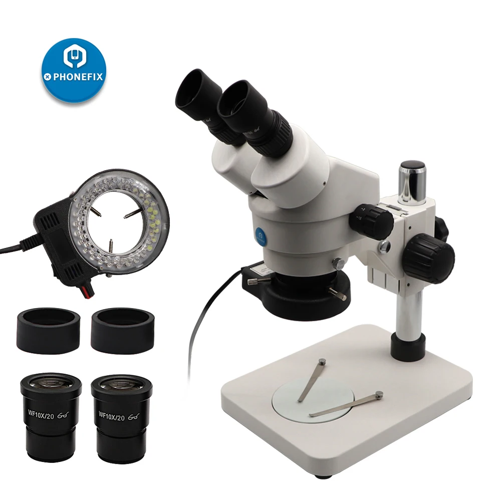 US $119.99 7 45x Binocular Stereo Microscope Electronic Circuit Board Soldering Tool Mobile Phone Pcb Repair Stereo Microscope 1 Pair Wf10x