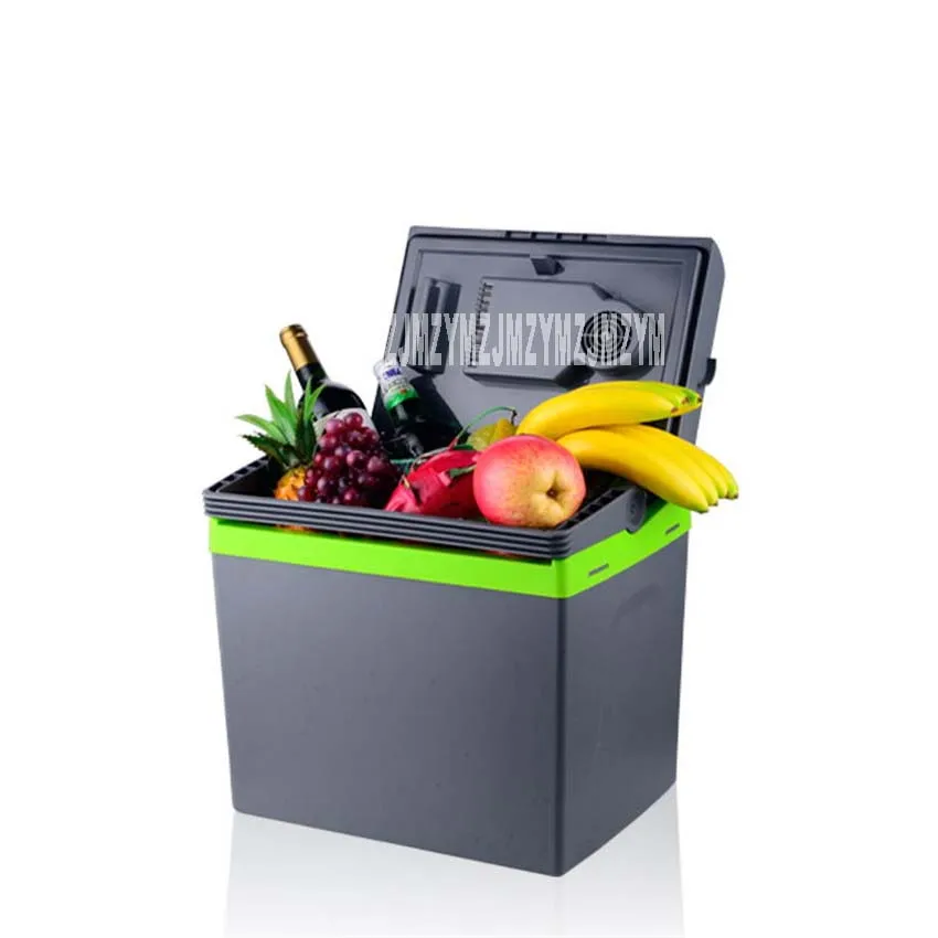 #Special Offers 30L Car Home Portable Thermoelectric Fridge 12V/ 220V Cooler Box Warmer Dual Purpose High Capacity Travel Refrigerator 48-55W