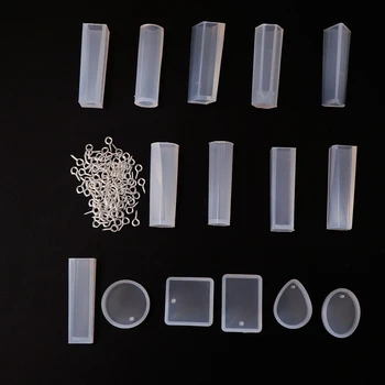 

115PCS Silicone Geometric Shapes Moulds Jewelry Pendant DIY Making Molds
