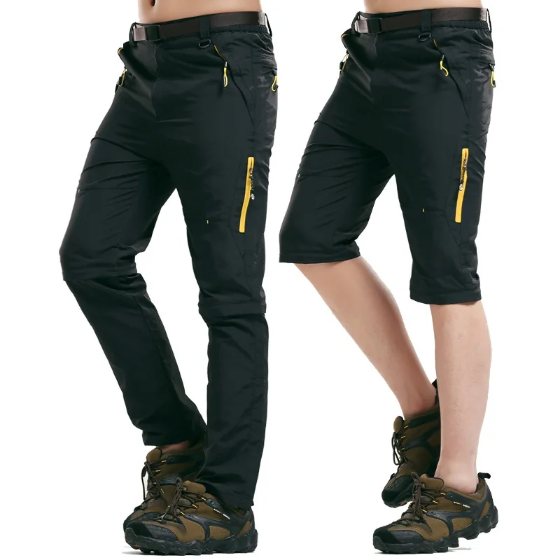 LoClimb съемные быстросохнущие походные брюки для мужчин летние треккинговые уличные спортивные брюки для альпинизма и рыбалки шорты, AM096