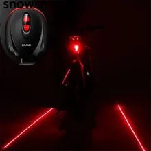Snowshine2 #3001 Велоспорт Велосипед 2 Лазерный Проектор Красный Луч Лампы и 3 СВЕТОДИОДНЫЕ Задние Задние Фонари бесплатная доставка оптовая
