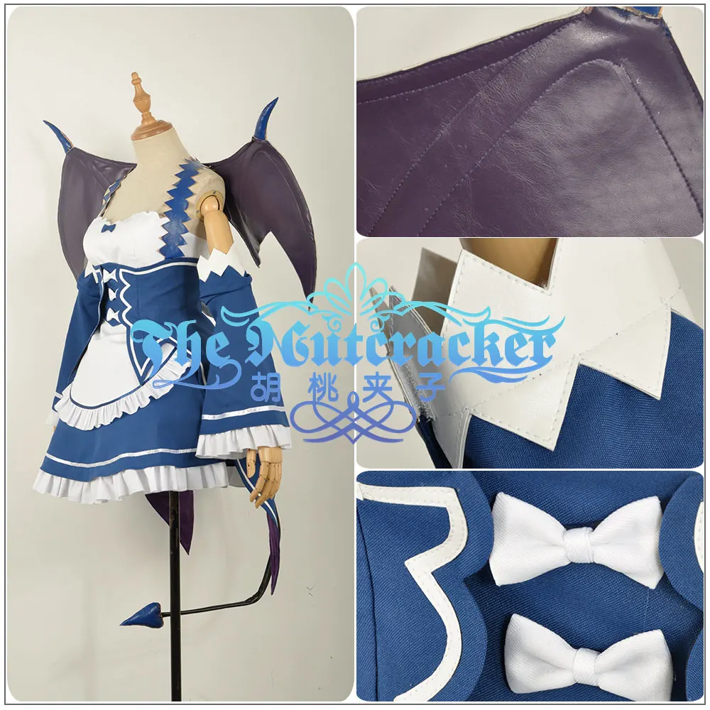 Re: Zero/Re: жизнь в другом мире от Rem Косплей Костюм для взрослых женщин синее платье