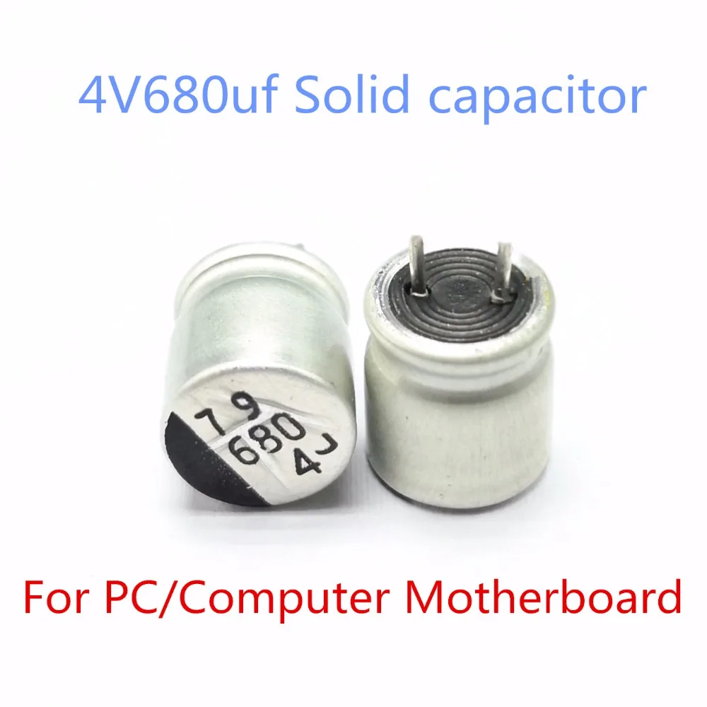 

100-150pcs solid capacitor 4V 680uf 8*8MM for PC LCD computer motherboard replacement parts capacitor