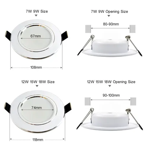 Led 통 3W 5W 7W 9W 12W 15W 18W AC 220V 230V 110V 천장 욕실 램프 거실 조명, 집 실내 조명 3