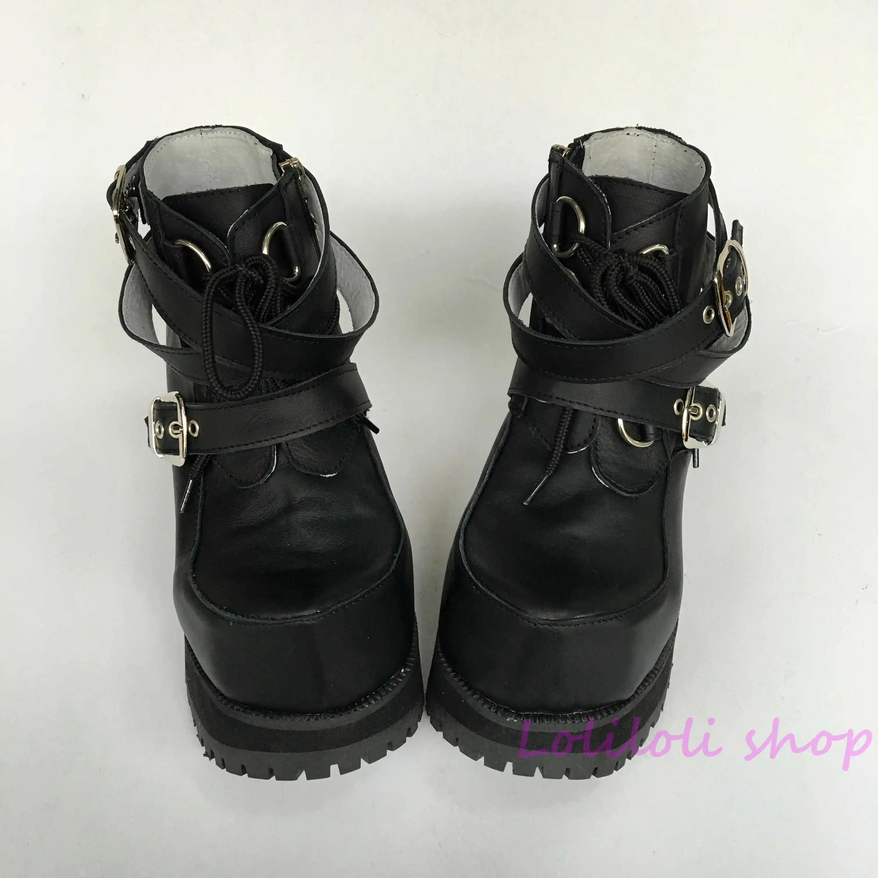 Kuh Kordelzug Hand Leder Schuhe Süße Lolita Größe Große Made Ferse Mehrfach Anpassung Kunden Prinzessin Platz Schwarz An9102 PIqSwxqF8