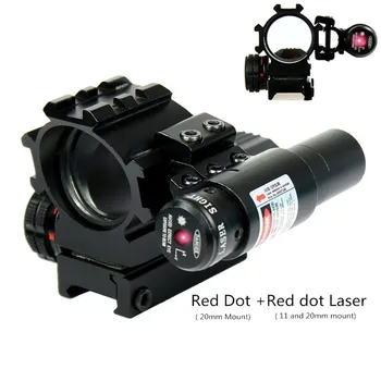 

Hunting Tactical Red/Green Sight Scoeps 4 Reticles Reflex Red Dot Laser Sight Combo Airsoft Air Guns Holographic Chasse Caza