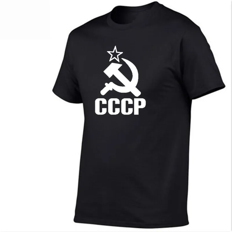 Футболка для спортзала WINER CCCP, Мужская футболка с коротким рукавом, футболки из хлопка с круглым вырезом - Цвет: 26  Black