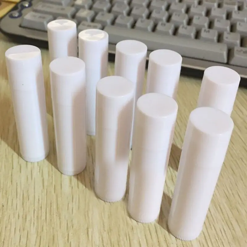 

50Pcs/lot 5ml Clear White Empty lipstick Lip Balm Container Tube lipstick Box