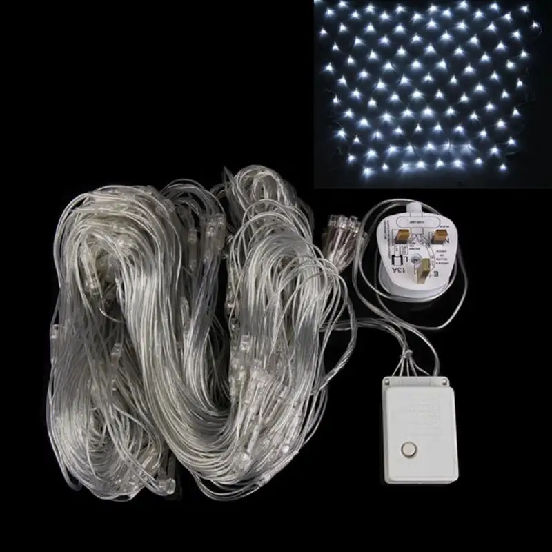 200 LED Net Christmas Lights 3M x 2M 200 LEDS White Light 110V/220V UK