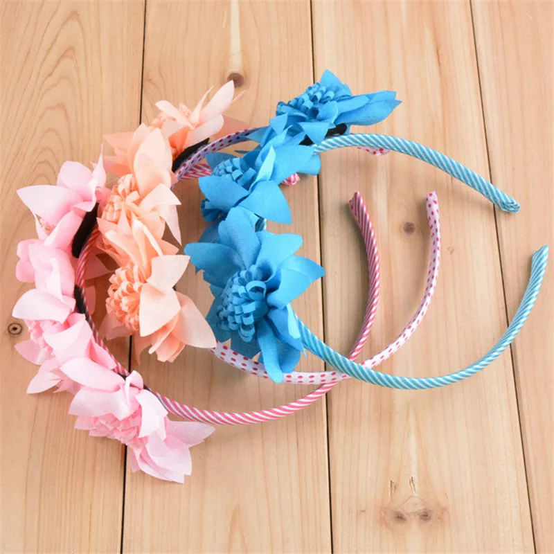 Plastic hairbands hairhoops with flowers Adult & Kids Headbands hair
