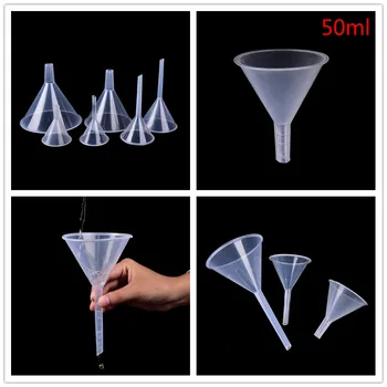 

1Pcs 1/2" 50ml Mini and clear Mouth Dia Laboratory transfer perfume White Plastic Filter Funnel
