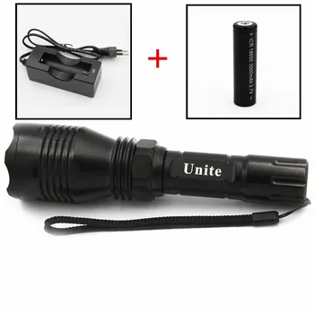 

Tactical LED Flashlight Torch 5-Modes Light Hunting Flashlamp XRE-Q5 600LM 802 Hand White Light