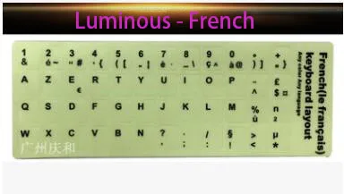Светящийся-Арабский Английский Флуоресцентный светильник, механический стикер на клавиатуру, защитная крышка 1" 12", аксессуары для телефона, наклейка на клавиатуру