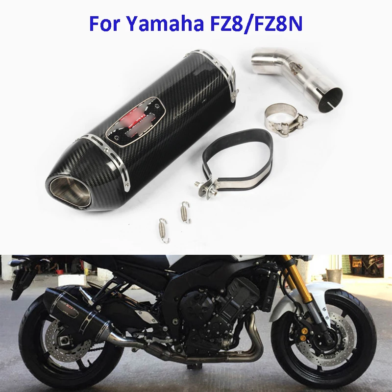 Slip on FZ8 FZ8N Motorcycle Exhaust System Pipe Muffler Pipe & Middle Mid Pipe Connecting Link Pipe for Yamaha FZ8 FZ8N Slip on FZ8 FZ8N Motorcycle Exhaust System Pipe Muffler Pipe & Middle Mid Pipe Connecting Link Pipe for Yamaha FZ8 FZ8N