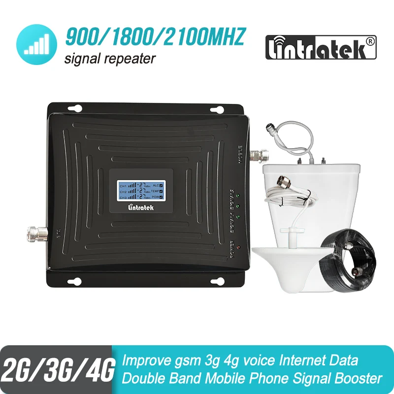 

Lintratek ALC 2G 3G 4G 900 DCS 1800 2100MHz Cell Phone Cellular Signal Repeater Booster Amplifier GSM Call WCDMA LTE HOT Data#45