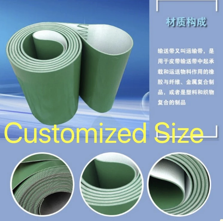 Perimeter:1880mm Width:300mm Thickness:3mm Industrial Transmission line Belt Conveyor PVC Belt Customized Size Perimeter:1880mm Width:300mm Thickness:3mm Industrial Transmission line Belt Conveyor PVC Belt Customized Size
